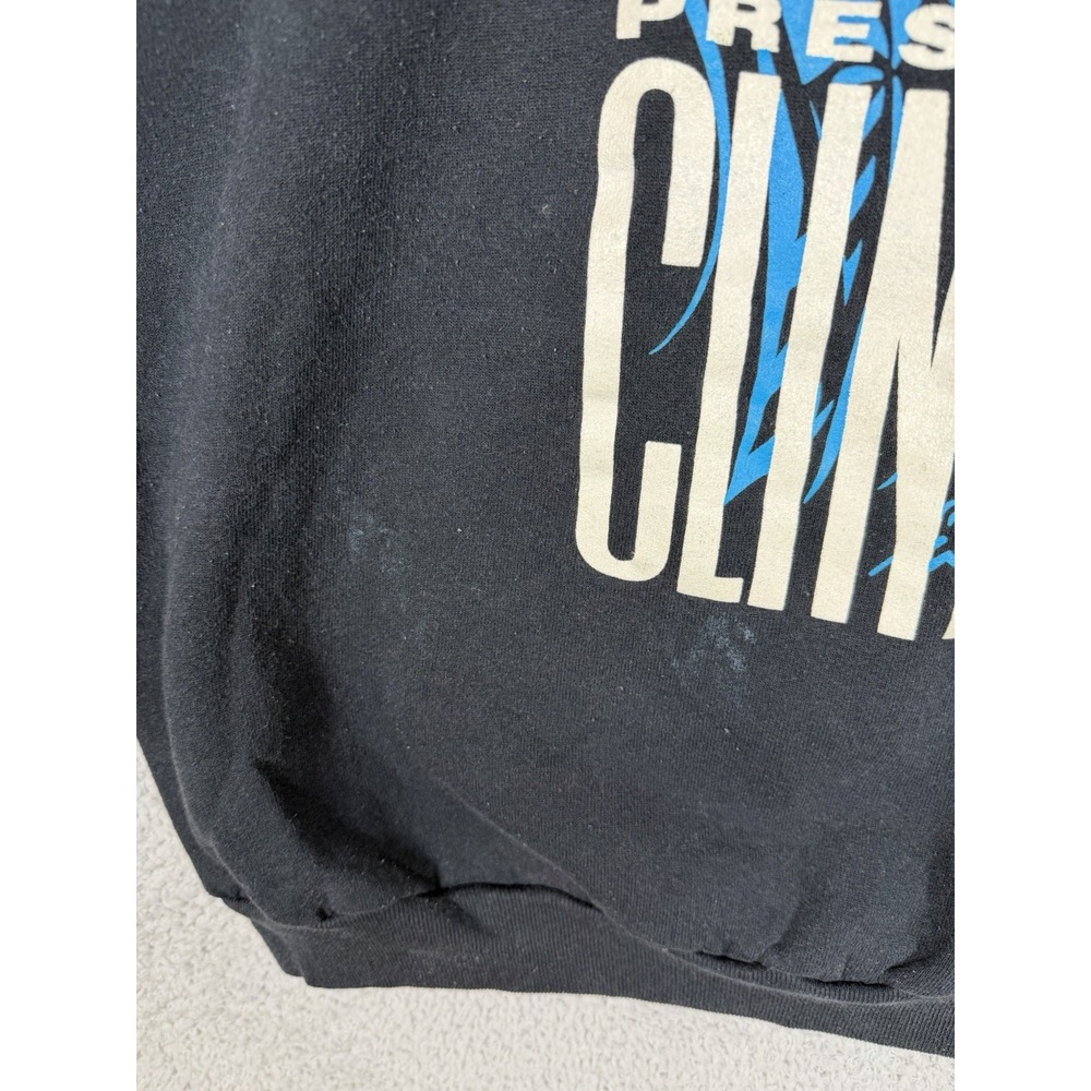 President Bill Clinton Saxophone Sweatshirt XL Black Vintage 1992 Cure For Blues - Picture 4 of 9